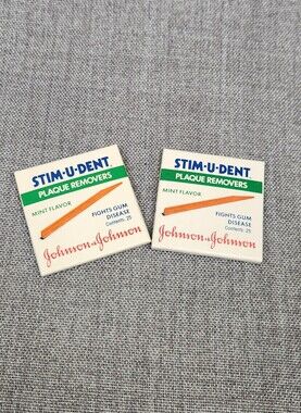 Vintage Johnson & Johnson Stim-U-Dent Plaque Removers.